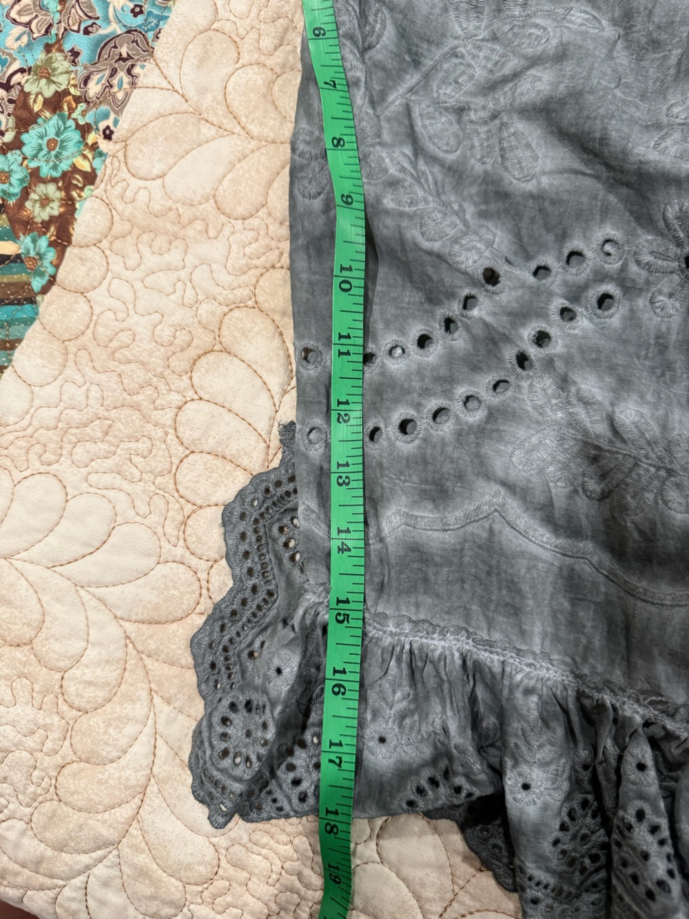 Jaded Gypsy Eyelet bloomers - CHARCOAL/OLIVE - 100% COTTON one size - Picture 6 of 10